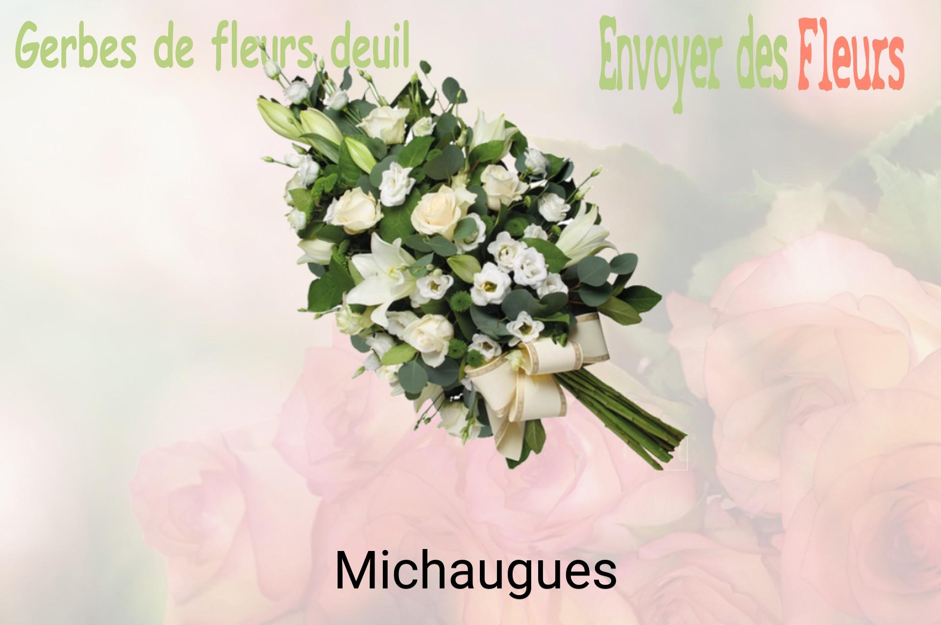 Gerbe de fleurs de deuil livrée à Michaugues